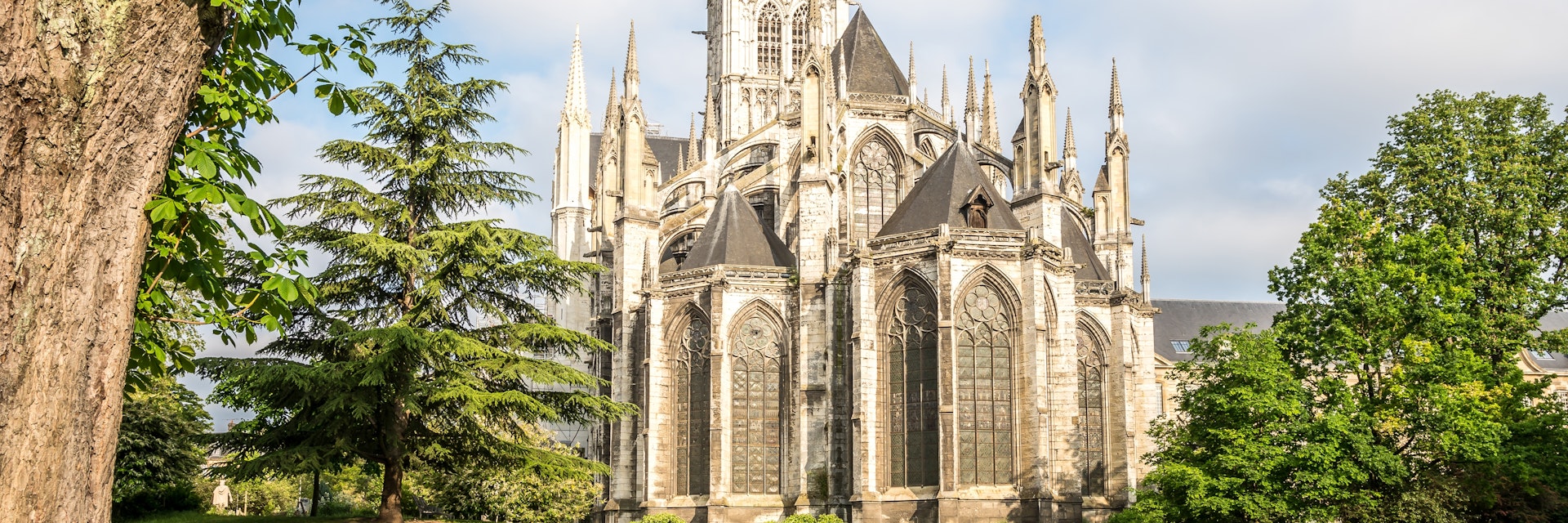 The Saint Ouen Abbey Church in Rouen, France.