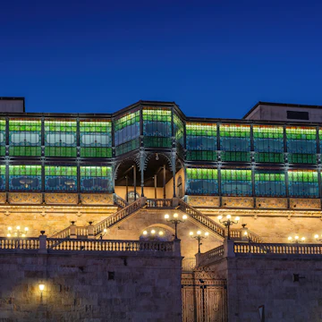 Casa Lis at night - Art Nouveau and Art Deco Museum - Salamanca, Spain.