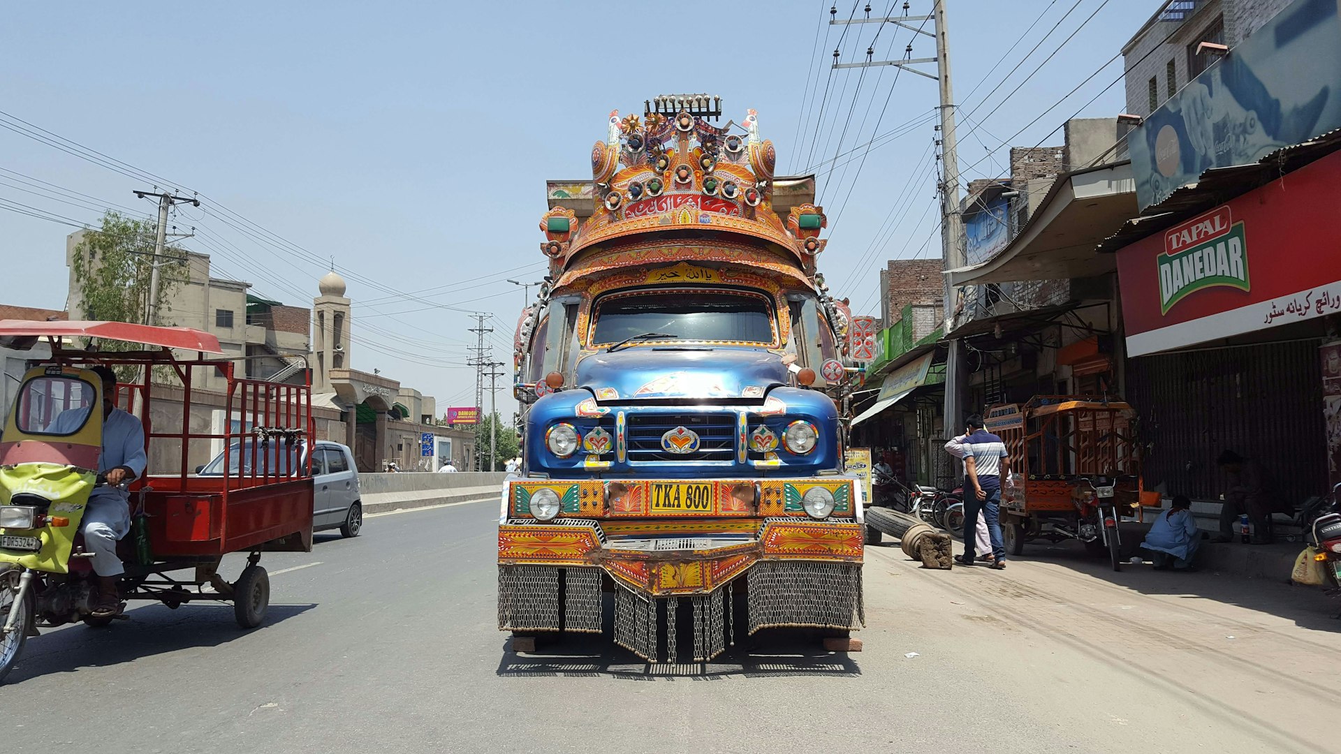 A heavily decorated Bedford truck in Pakistan