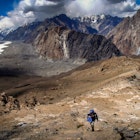 Lonely trekker on the remote trail to the Batura glacier viewpoint in Karakorum mountains in Pakistan, Passu area; Shutterstock ID 398161081; full: 65050; gl: Online Editorial; netsuite: 12 ways to enjoy Pakistan on a budget; your: Joe Bindloss
398161081
A hiker in the Karakoram Mountains in Pakistan