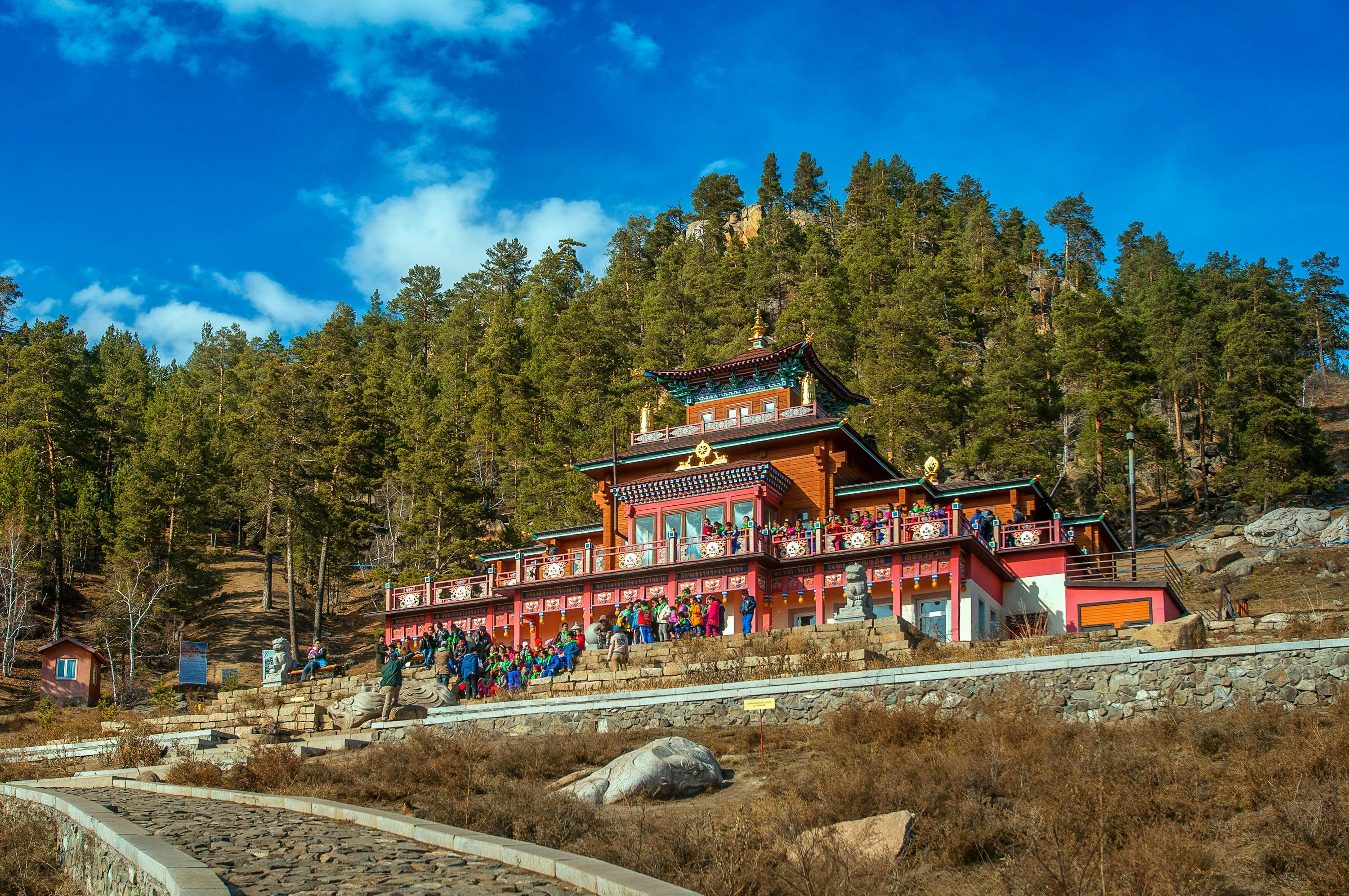 AGLAG BUTEEL MONASTERY AND MEDITATION CENTER, MONGOLIA - OCTOBER 04, 2015. The Aglag Monastery is located 16km west of Bornuur Soum of Tuv Province, Mongolia.
668674942