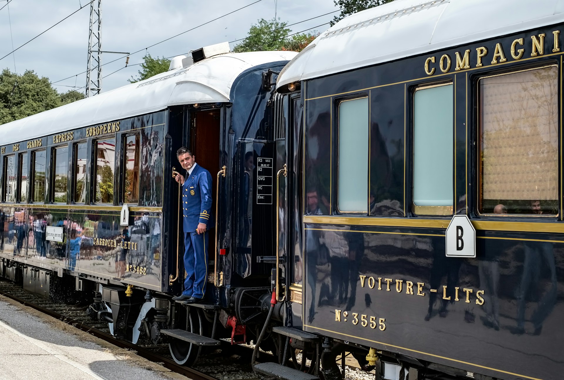 the legendary Venice Simplon Orient Express is ready to depart from Ruse Railway station