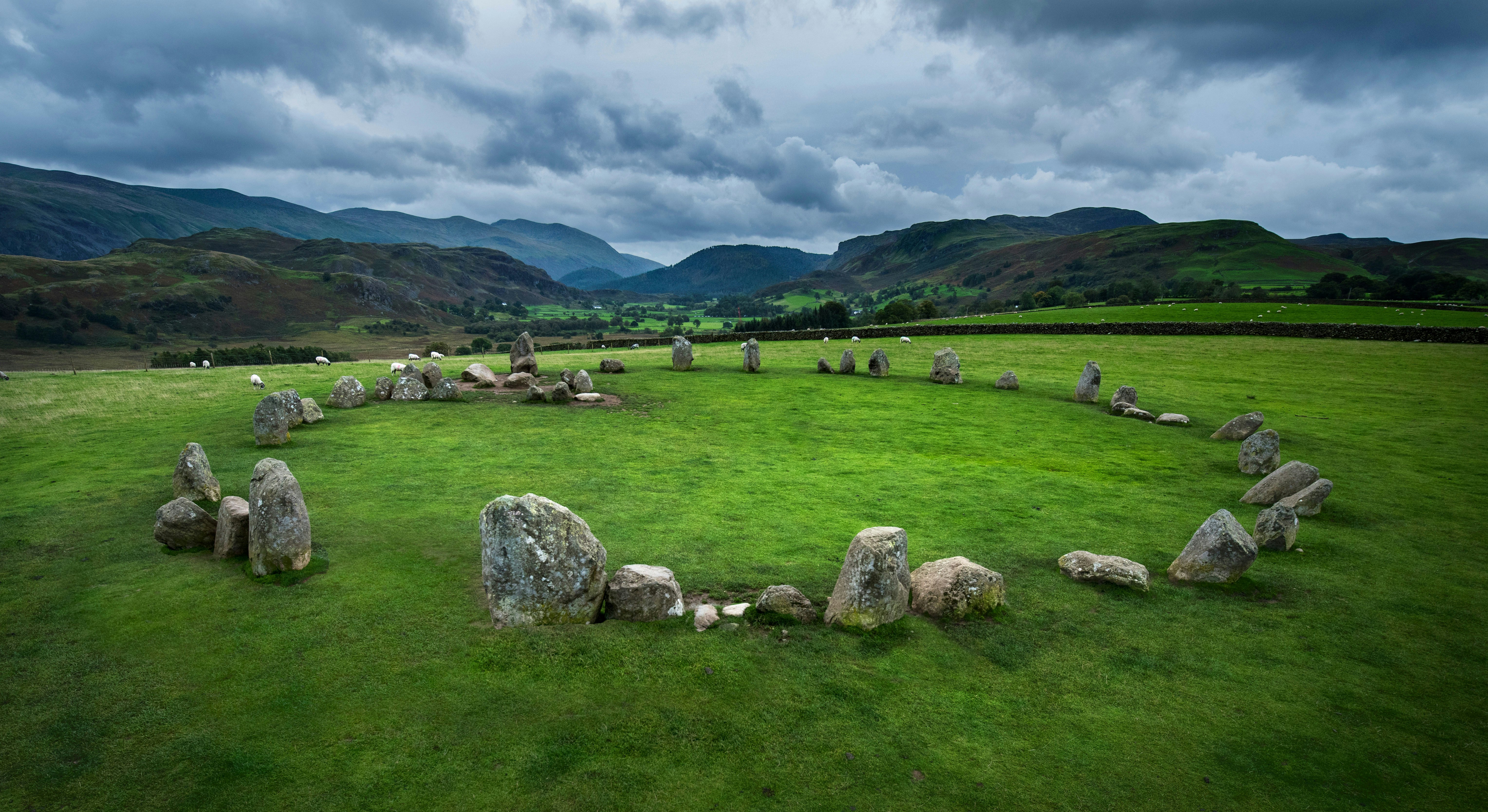 Castlerigg stone circle near Keswick in the English Lake District.