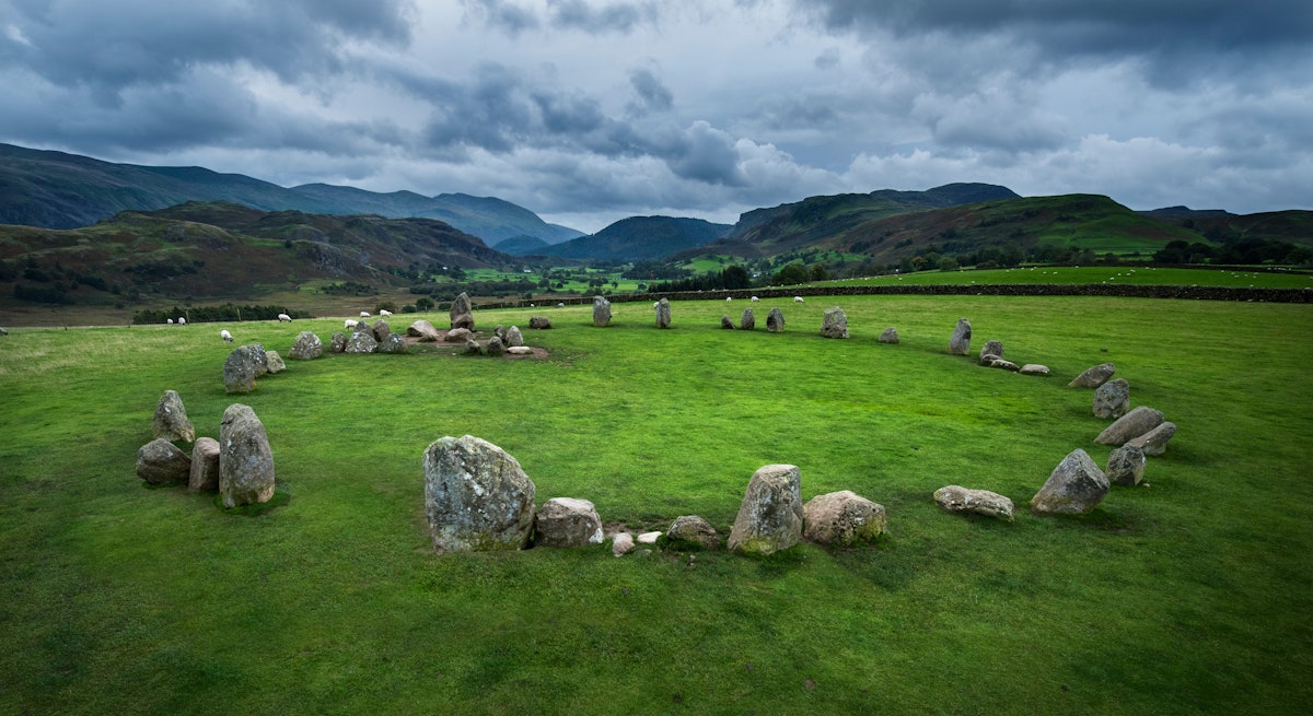 Castlerigg stone circle near Keswick in the English Lake District.