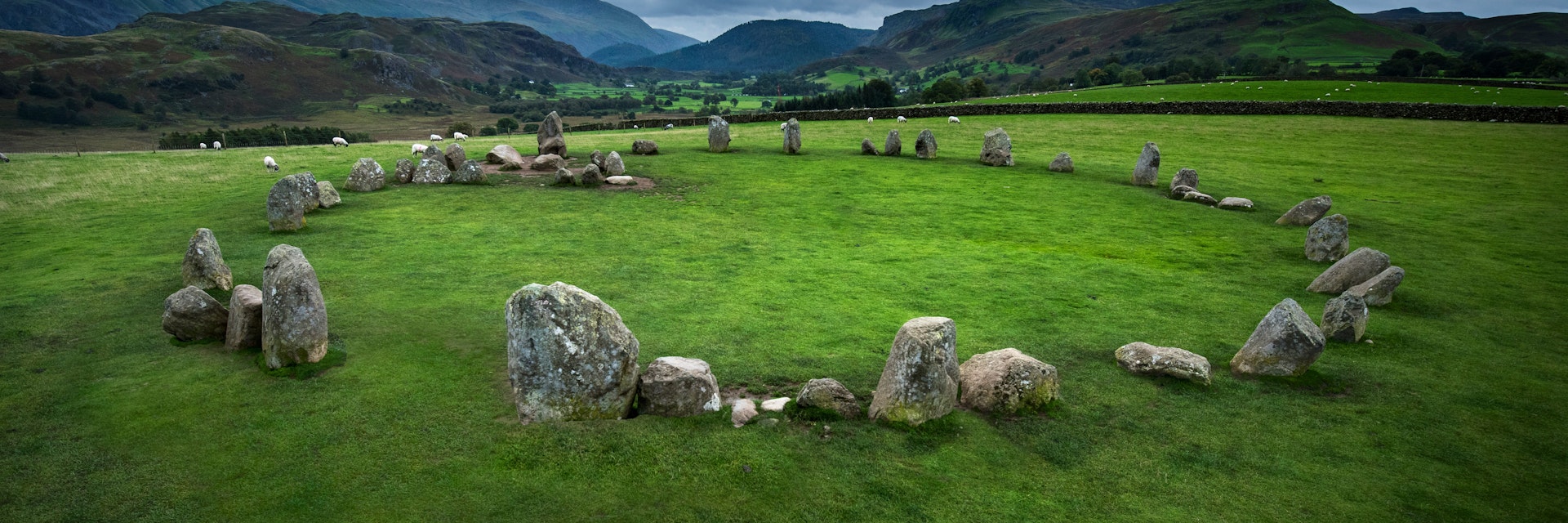Castlerigg stone circle near Keswick in the English Lake District.