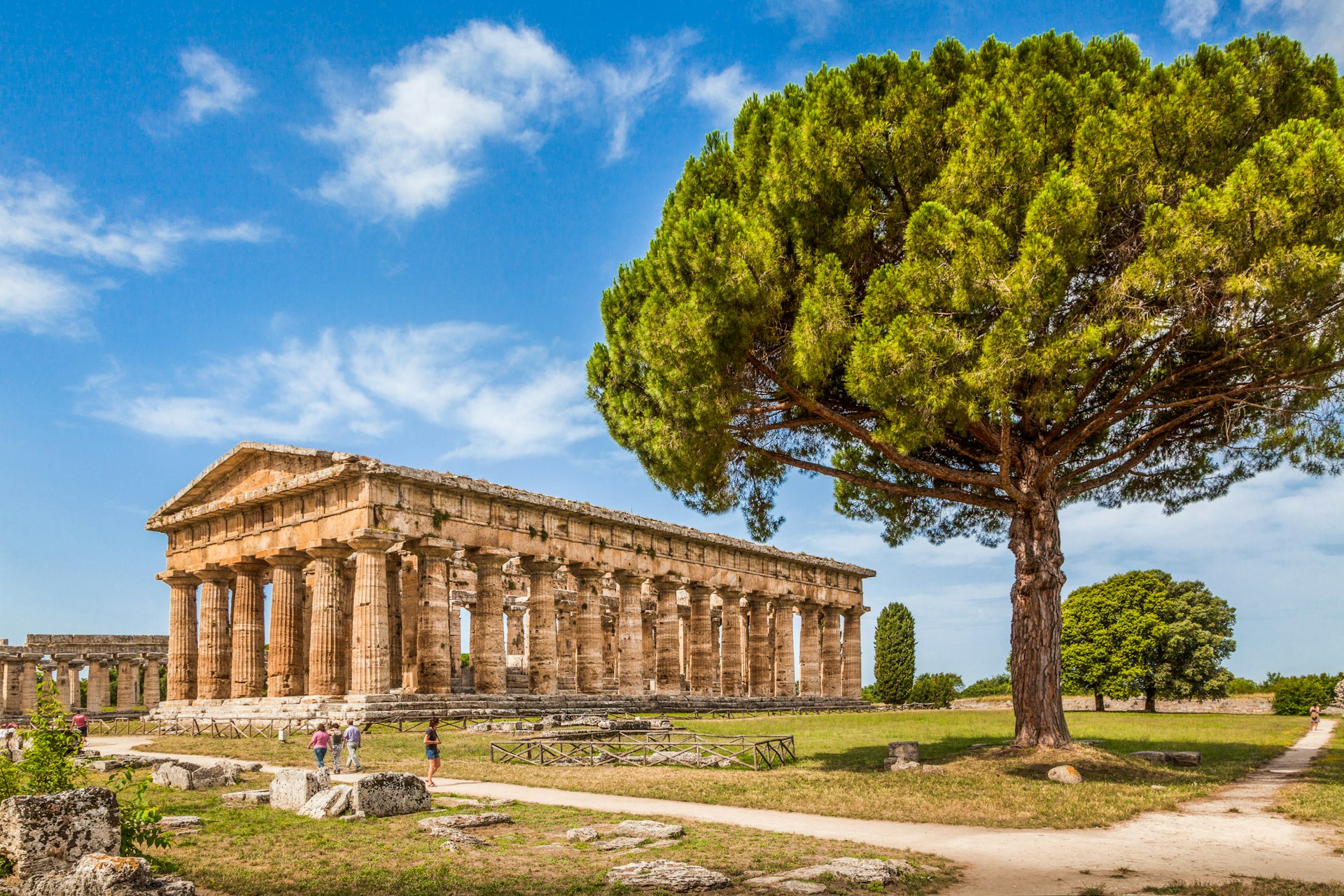 The Temple of Hera at the famous Paestum Archaeological UNESCO World Heritage Site