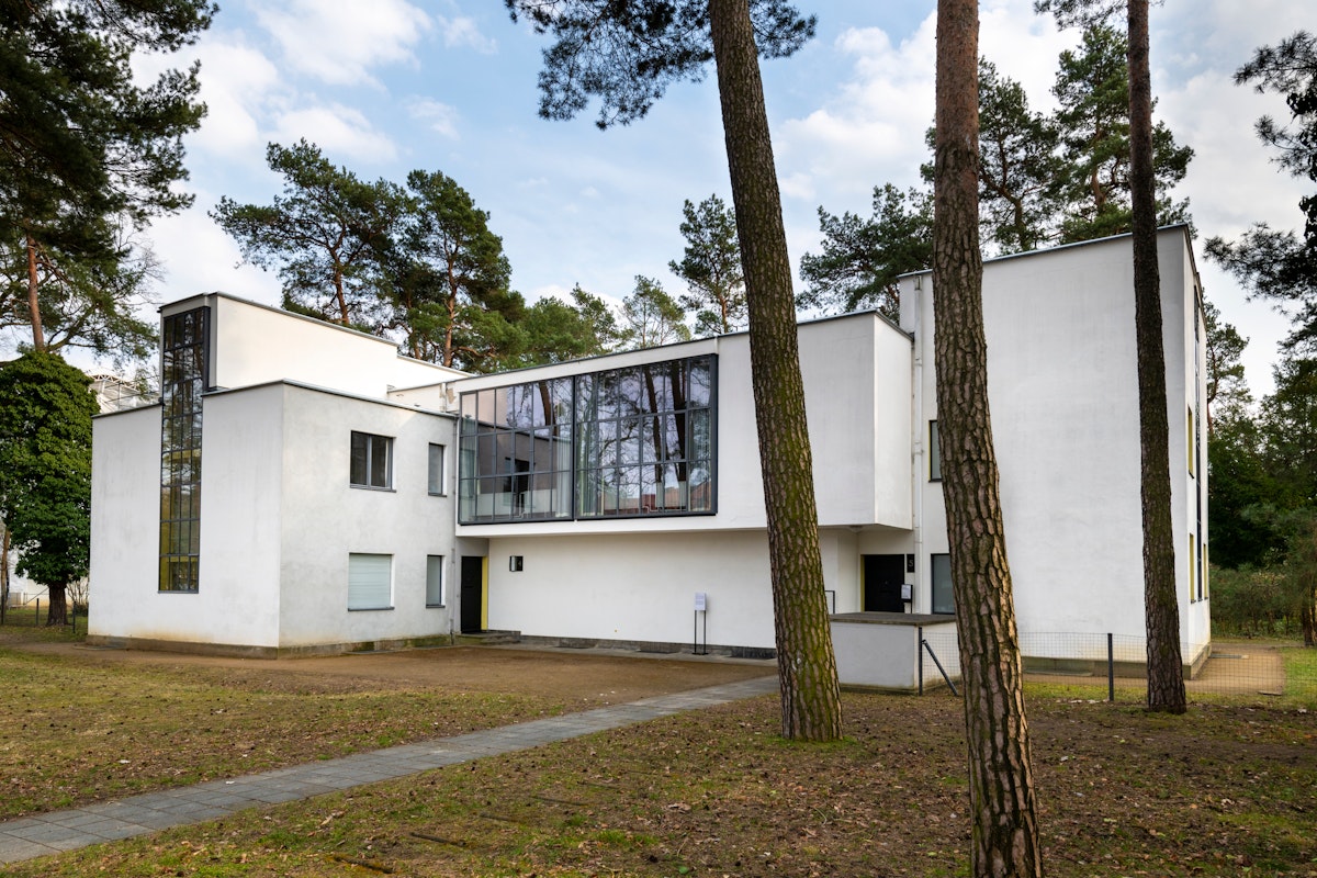 The Bauhaus master house building designed by architect Walter Gropius in 1925, Dessau, Germany.