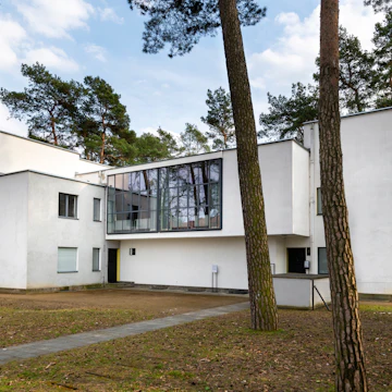 The Bauhaus master house building designed by architect Walter Gropius in 1925, Dessau, Germany.
