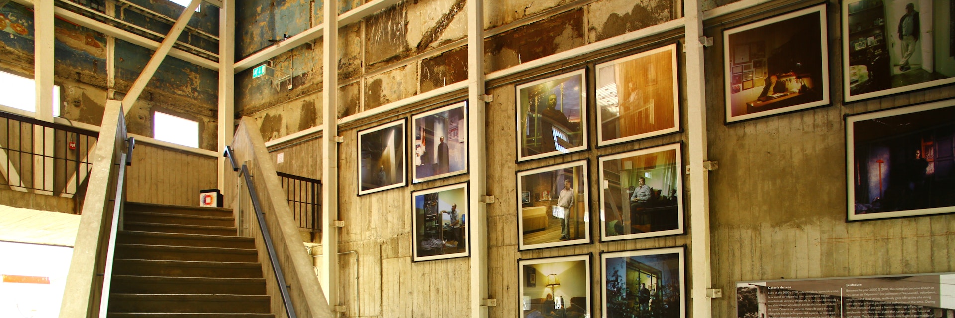 An interior view from the old jail building in Valparaiso Cultural Park.