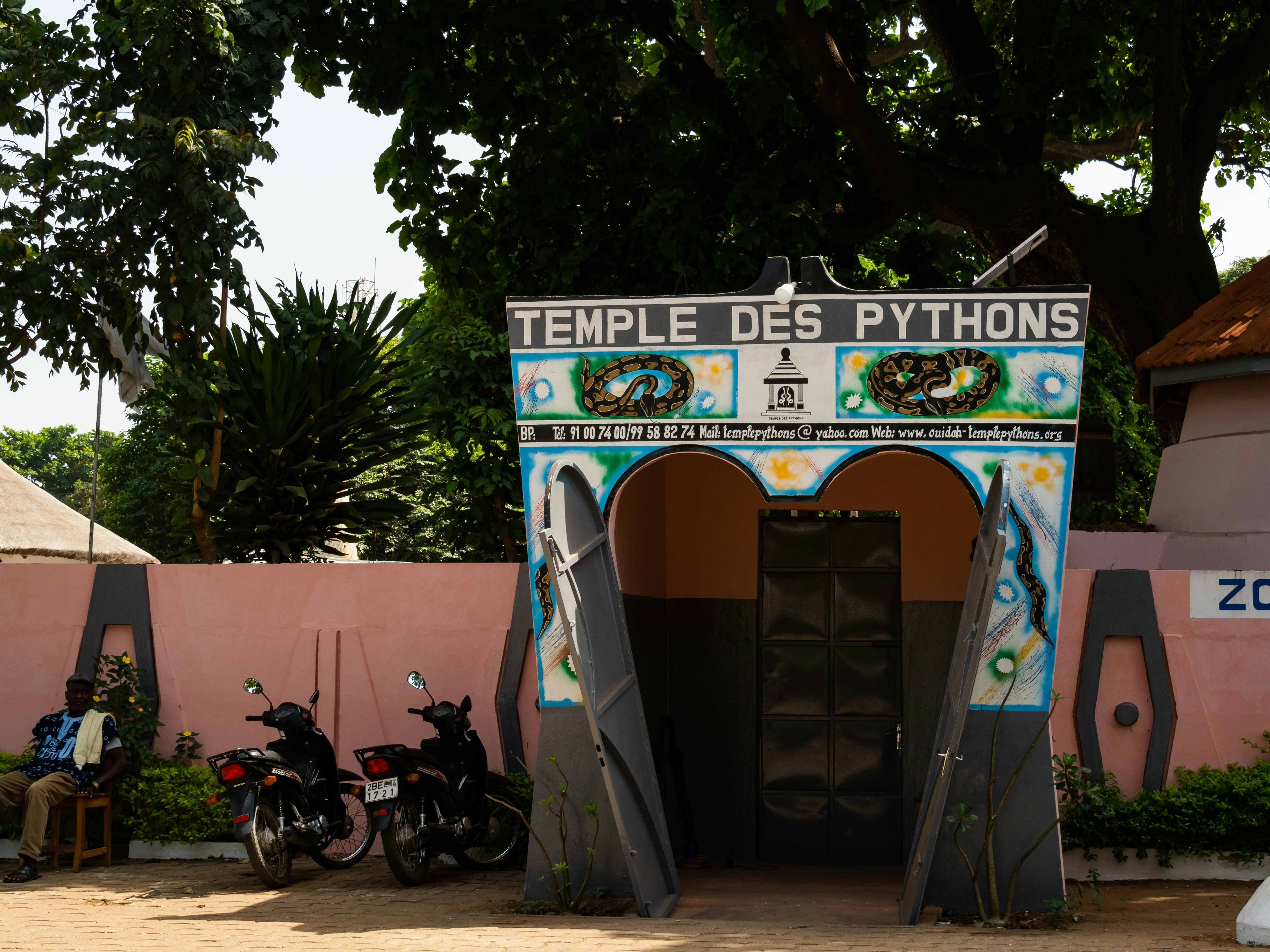 Ouidah, Benin - 30/12/2019. Entrance to the Temple of Pythons.; Shutterstock ID 1644523357; full: 65050; gl: Online editorial; netsuite: POI updates; your: Ann Douglas Lott
1644523357