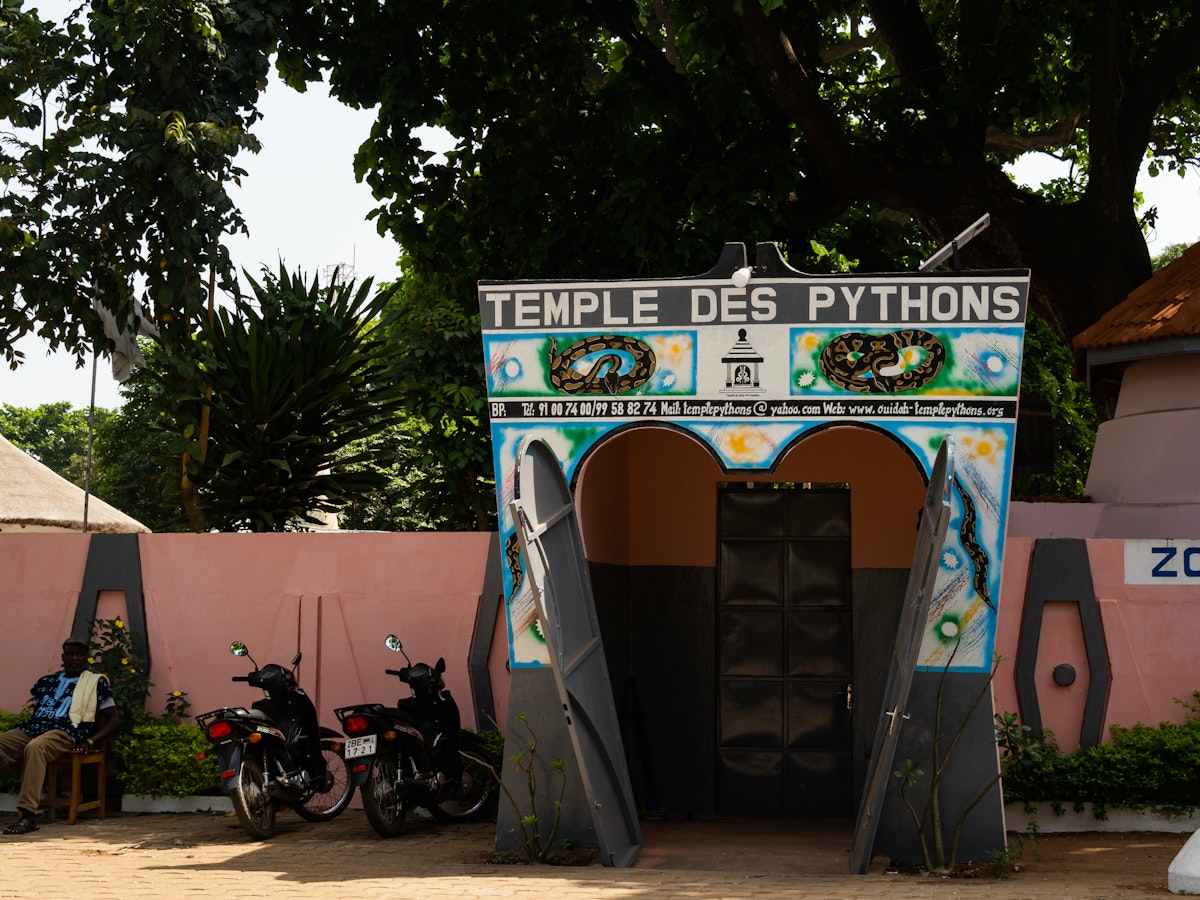 Ouidah, Benin - 30/12/2019. Entrance to the Temple of Pythons.; Shutterstock ID 1644523357; full: 65050; gl: Online editorial; netsuite: POI updates; your: Ann Douglas Lott
1644523357