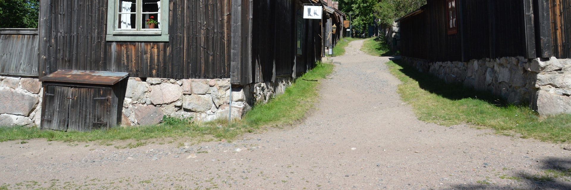 Old homes and artisan quarters in Luostarinmaki open air museum, Turku, Finland.