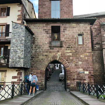Porte Notre Dame gate in St Jean Pied de Port, France.
