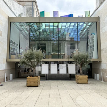 Facade of art museum Foundation Vincent van Gogh in Arles, France.