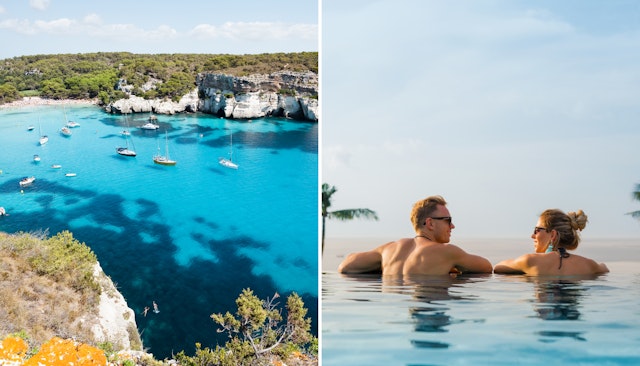 Explore the waters of Menorca; luxuriate in Seychelles.