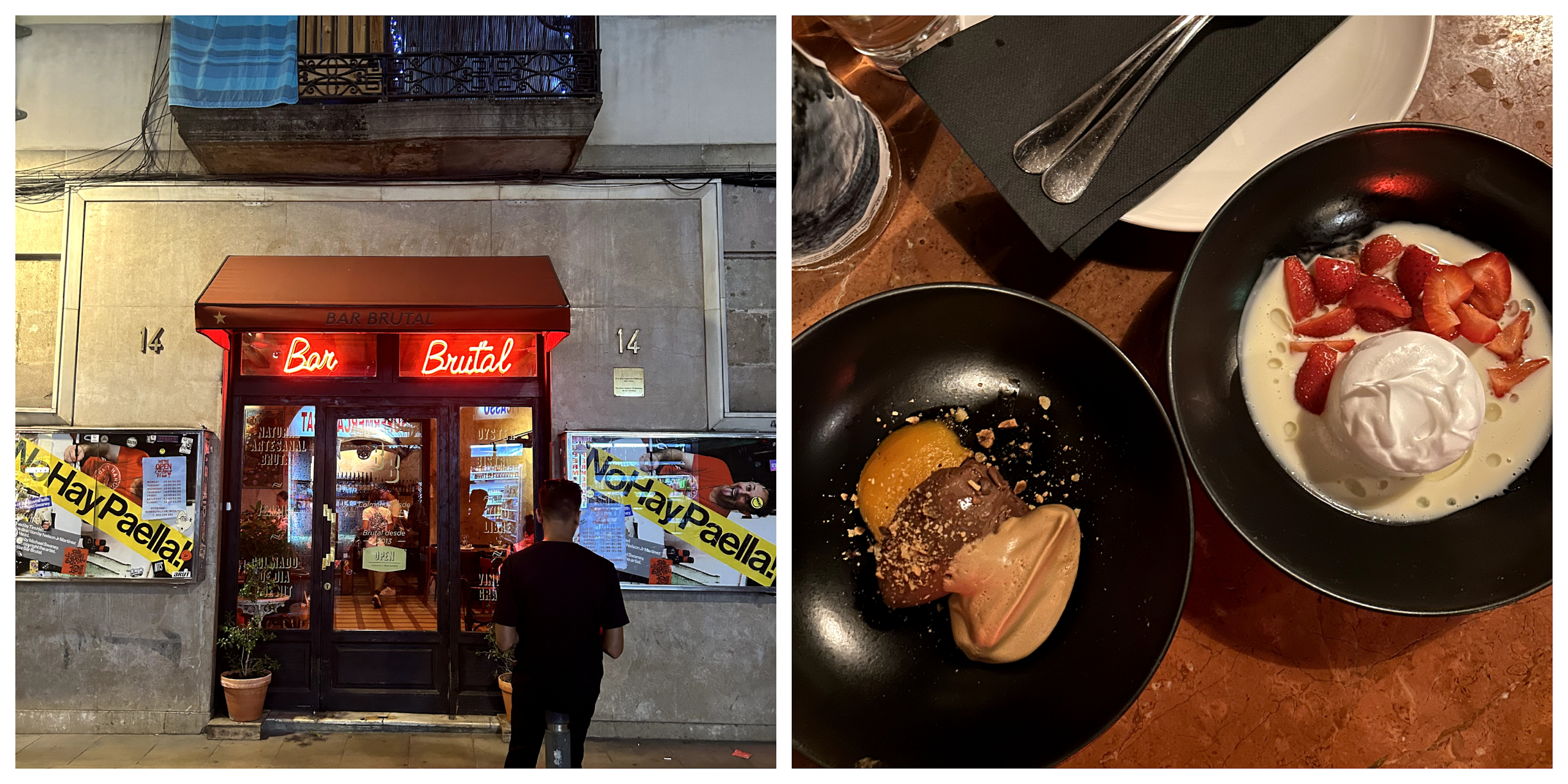 Tapas bar at night in Barcelona