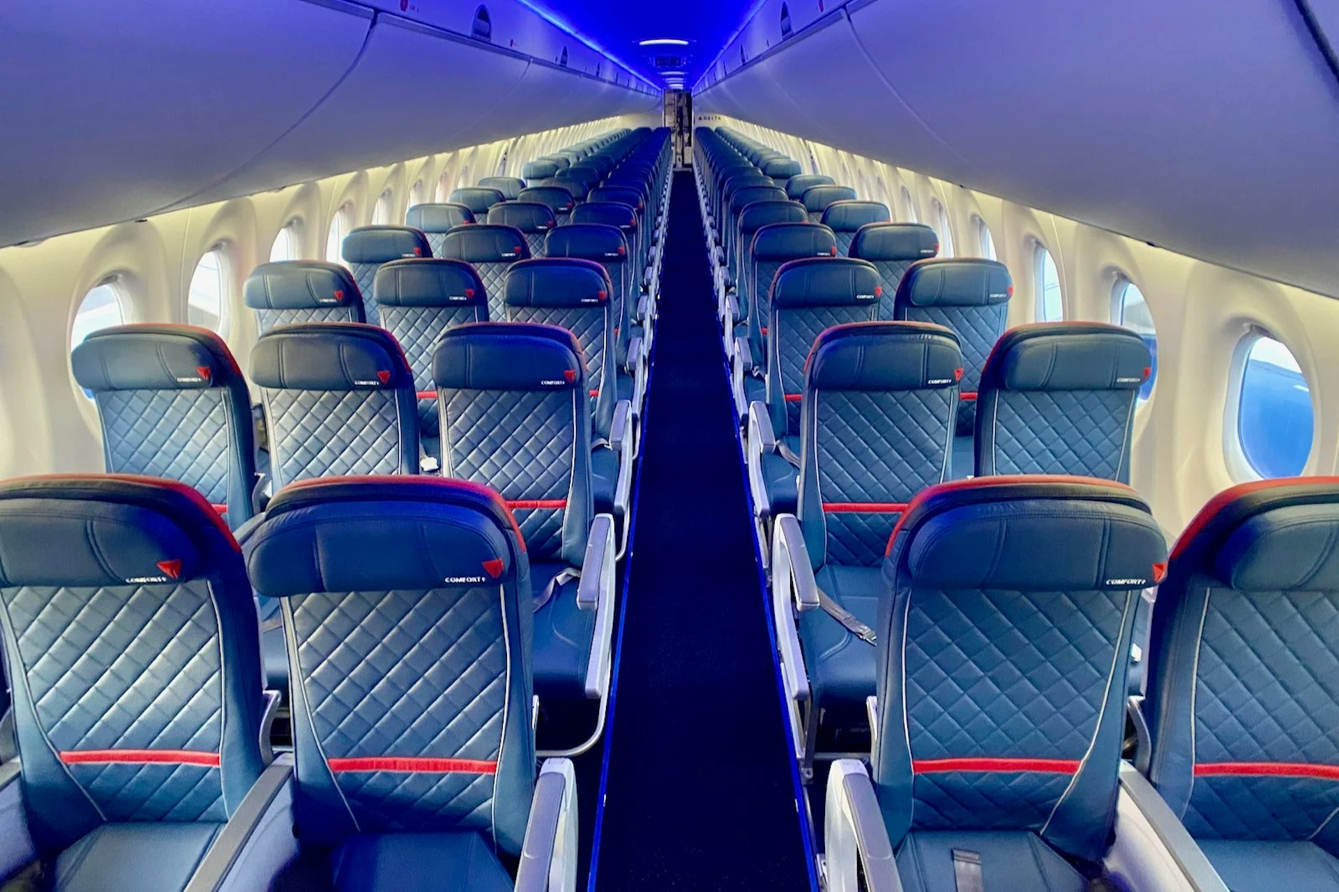 Delta's economy class on the A220-300