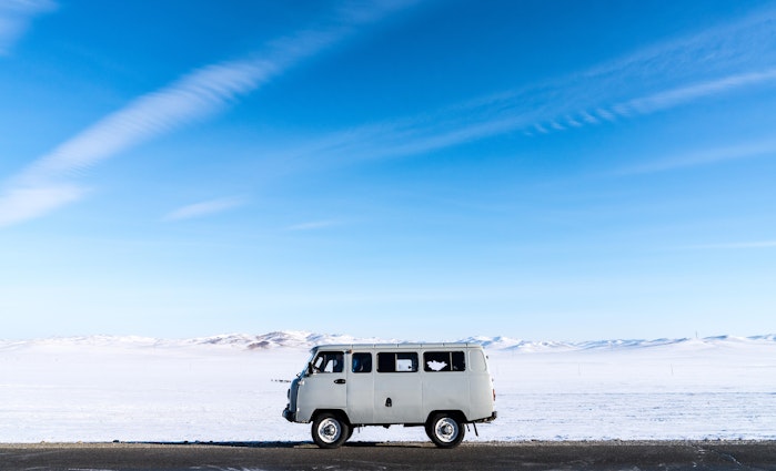 A 4WD vehicle beneath an empty blue sky in Mongolia
1341188216
Getty,  4wd,  mongolia,  Transportation,  Vehicle