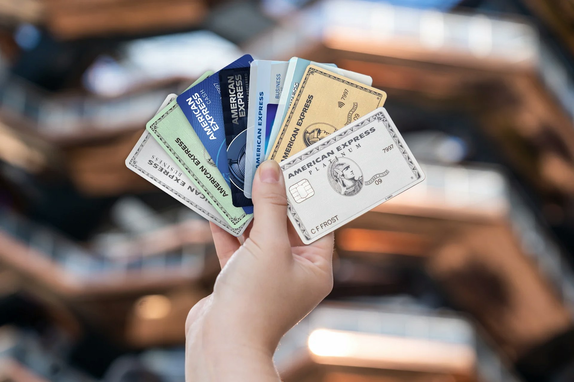 A variety of American Express cards