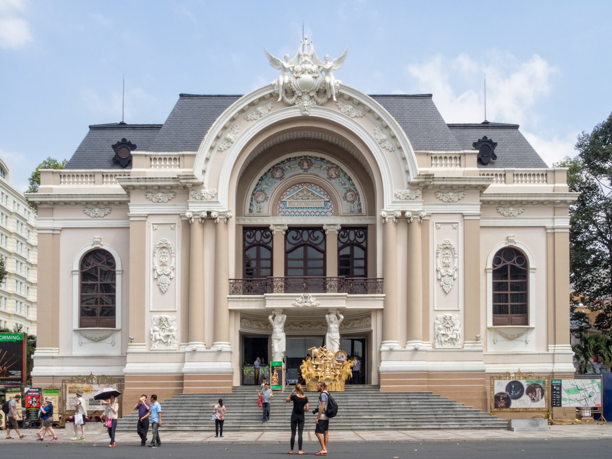 The Municipal Opera House, also known as Municipal Theatre, is a prime example of French Colonial architecture.