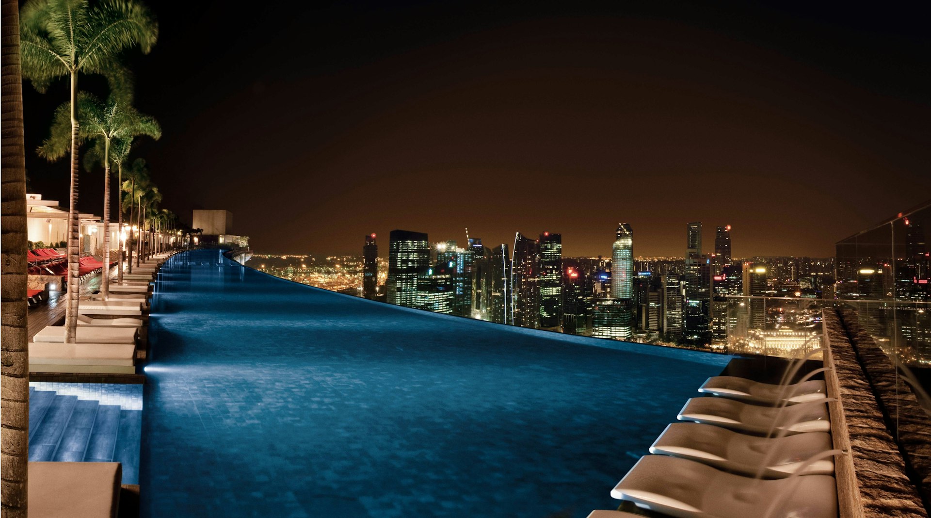 The rooftop pool at Marina Bay Sands Singapore
