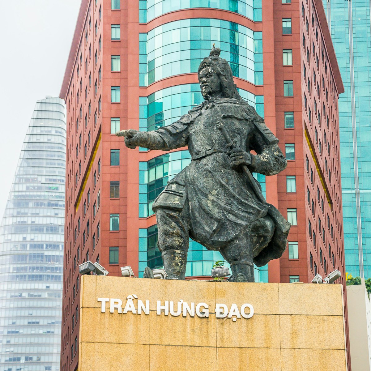 Tran Hung Dao statue in Me Linh Area of District 1, Saigon central.
