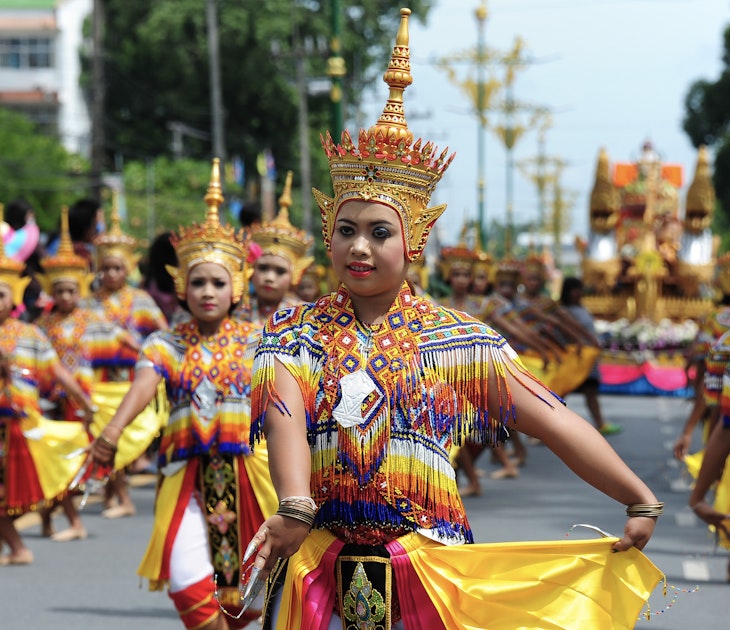 NAKHON SI THAMMARAT, THAILAND- September 22 : Manohra on 10th Month Festival.MANOHRA is folk dance in South of Thailand on September 22, 2014 in Nakhon Si Thammarat, Thailand.; Shutterstock ID 222863224; full: 65050; gl: Lonely Planet Online Editorial; netsuite: Where to visit in Southern Thailand; your: Brian Healy
222863224
aec, asia, asian, buddhist, celebration, dance, event, festival, folk, manohra, memorial, monora, nakhonsithammarat, parade, south, thailand, travel