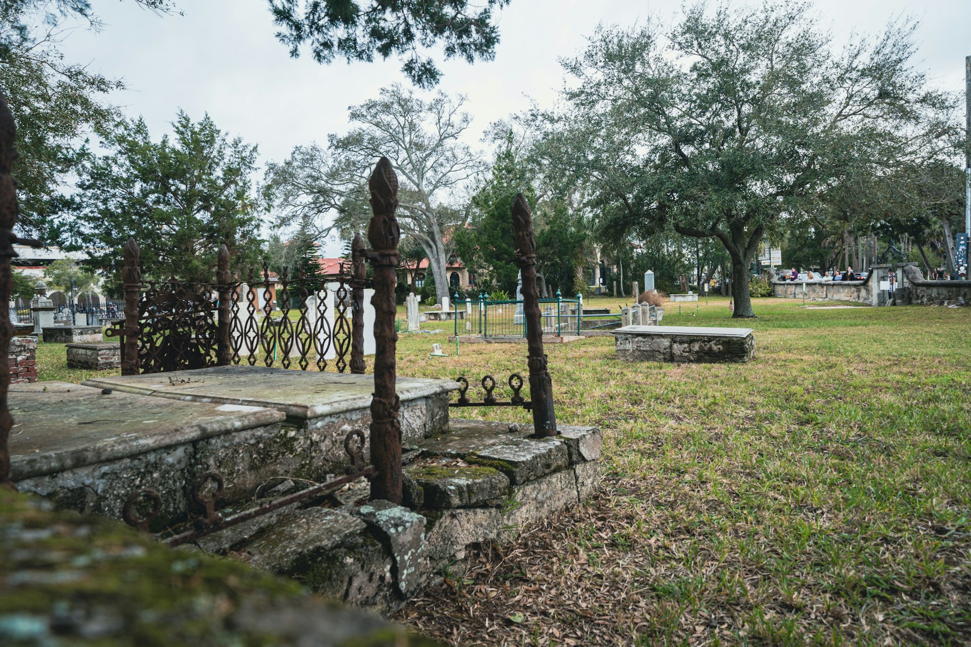 Huguenot Cemetery, a Protestant Cemetery in St Augustine, Florida, USA