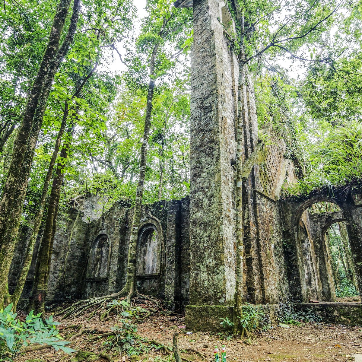 Old church on forest at Ba Vi National Park, Hanoi, Vietnam.