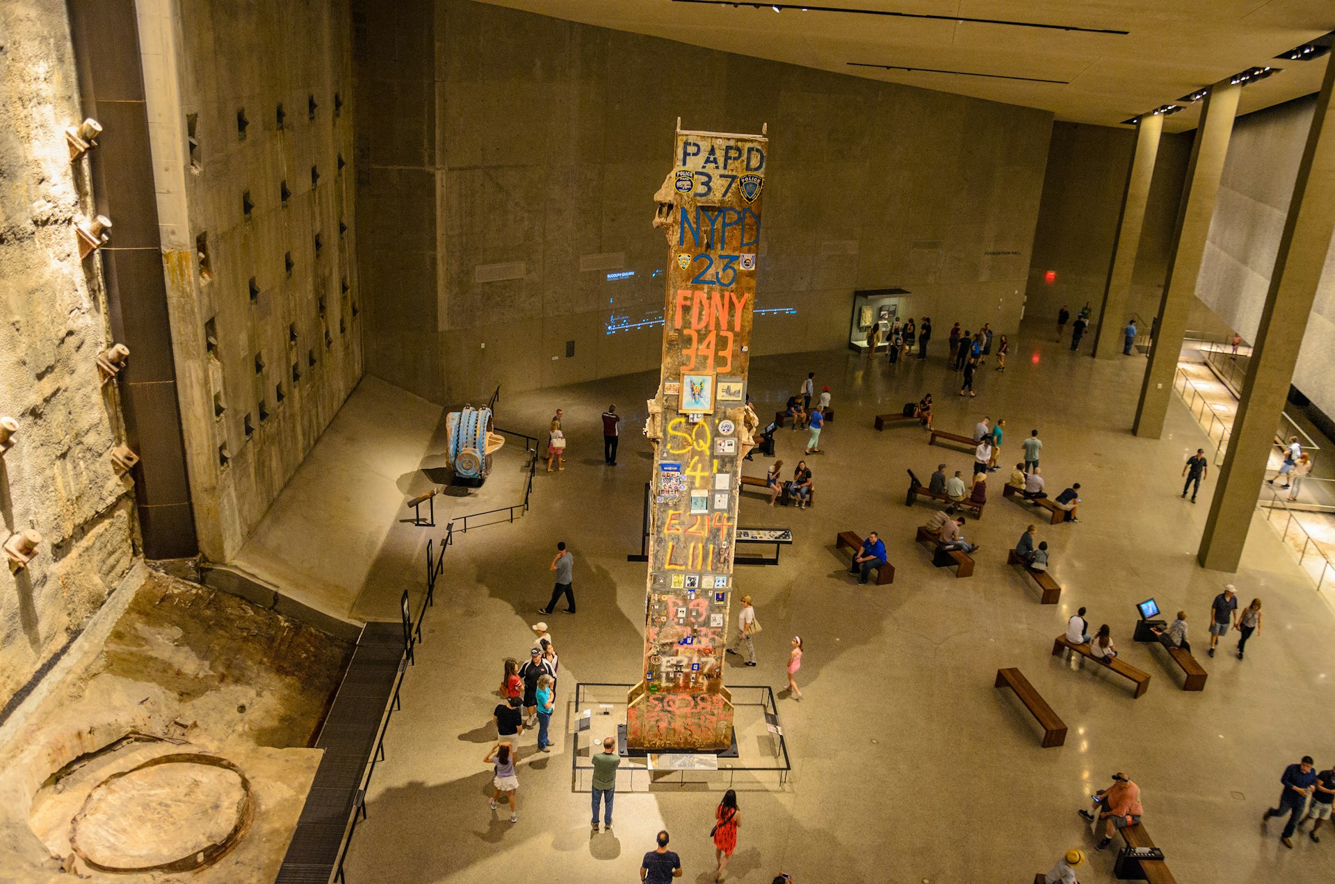 Interior of the 9/11 National Memorial Museum, New york City