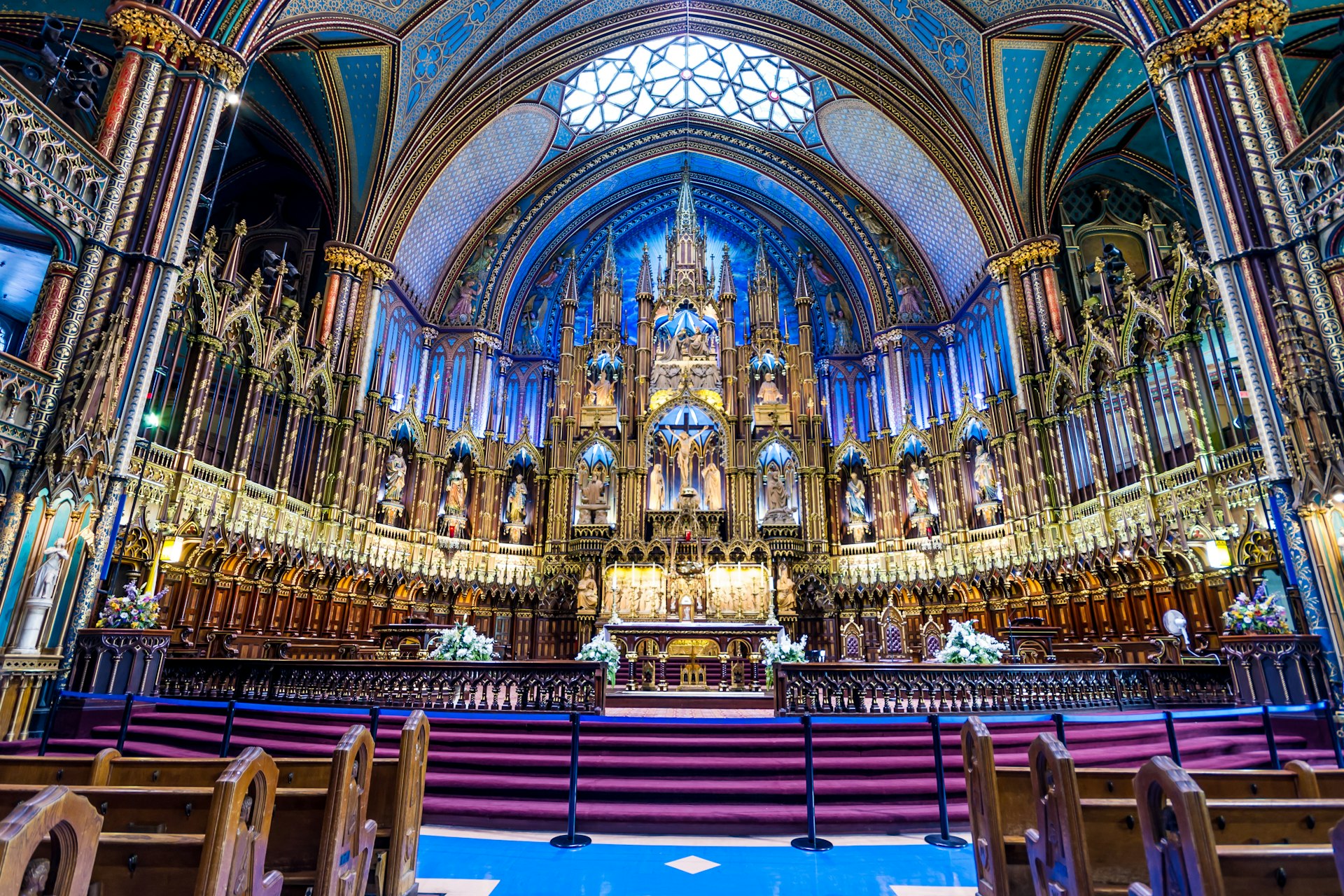 Interior of the Notre-Dame Basilica of Montreal