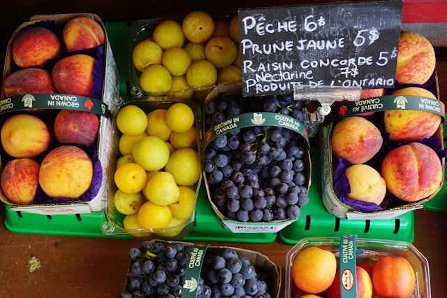 If money is tight, head to the market for picnic ingredients for a cheap Montréal meal. Shutterstock