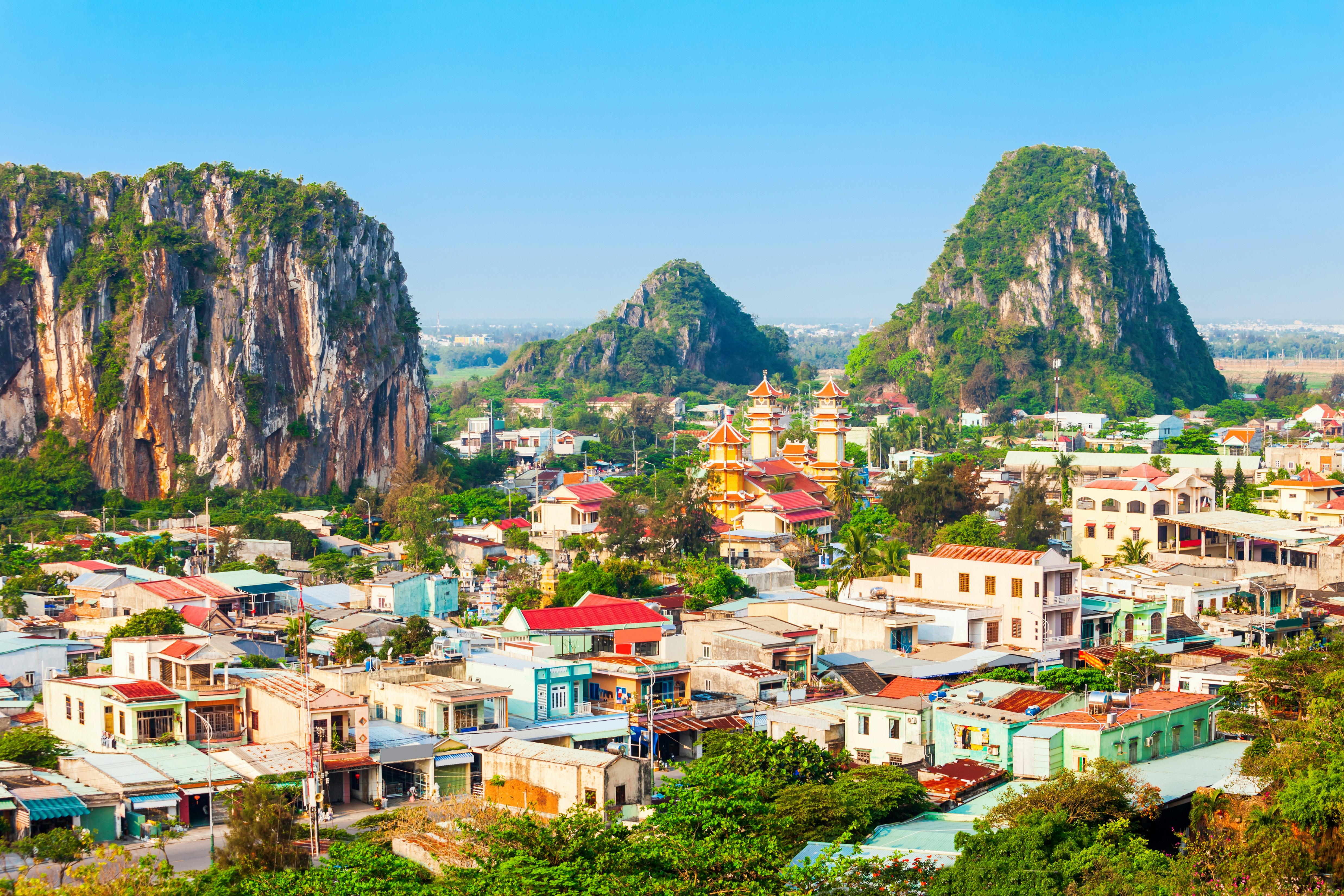 Danang marble mountains in Da Nang city in Vietnam