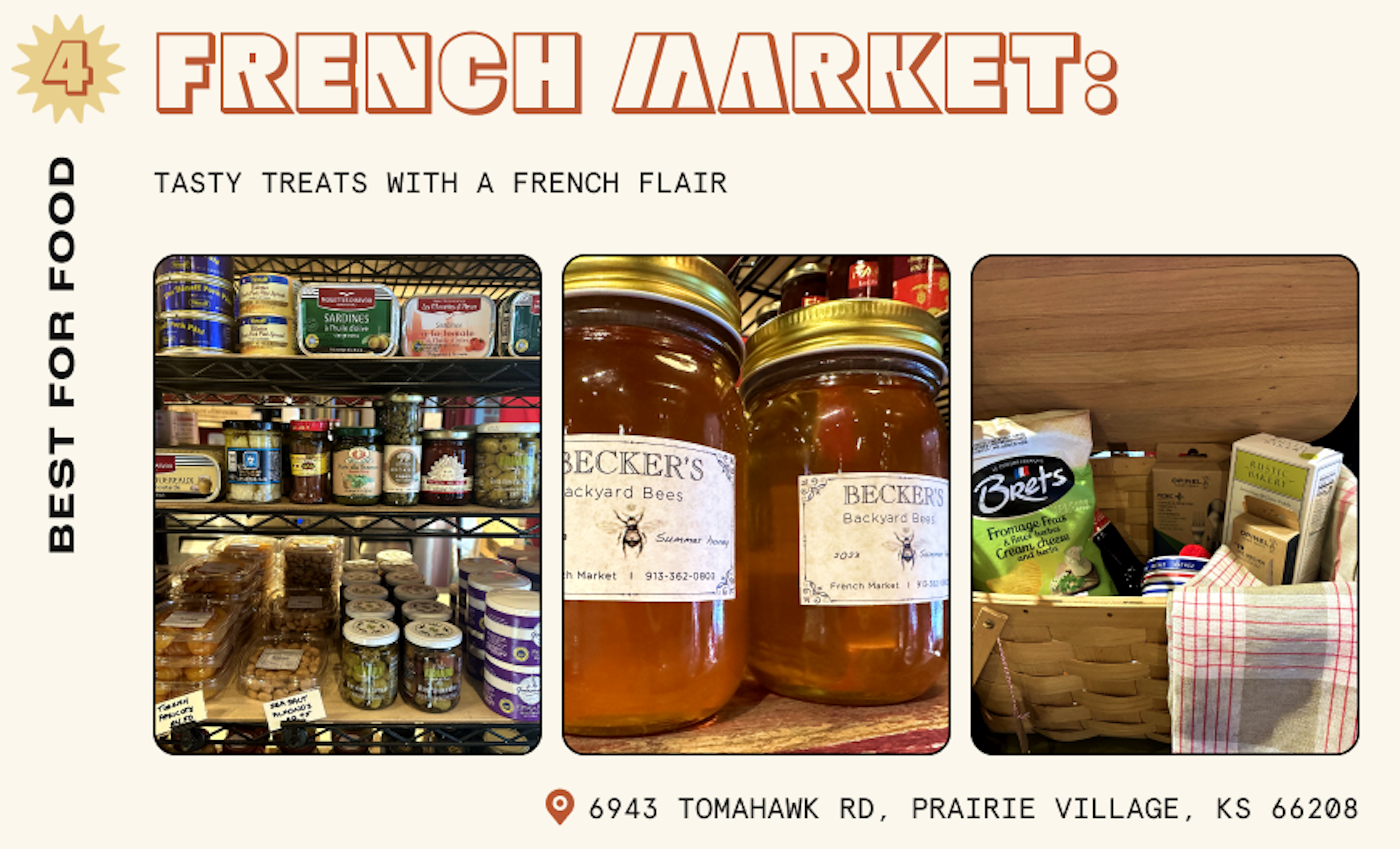 French preserves and picnic produce in the French Market, Kansas City