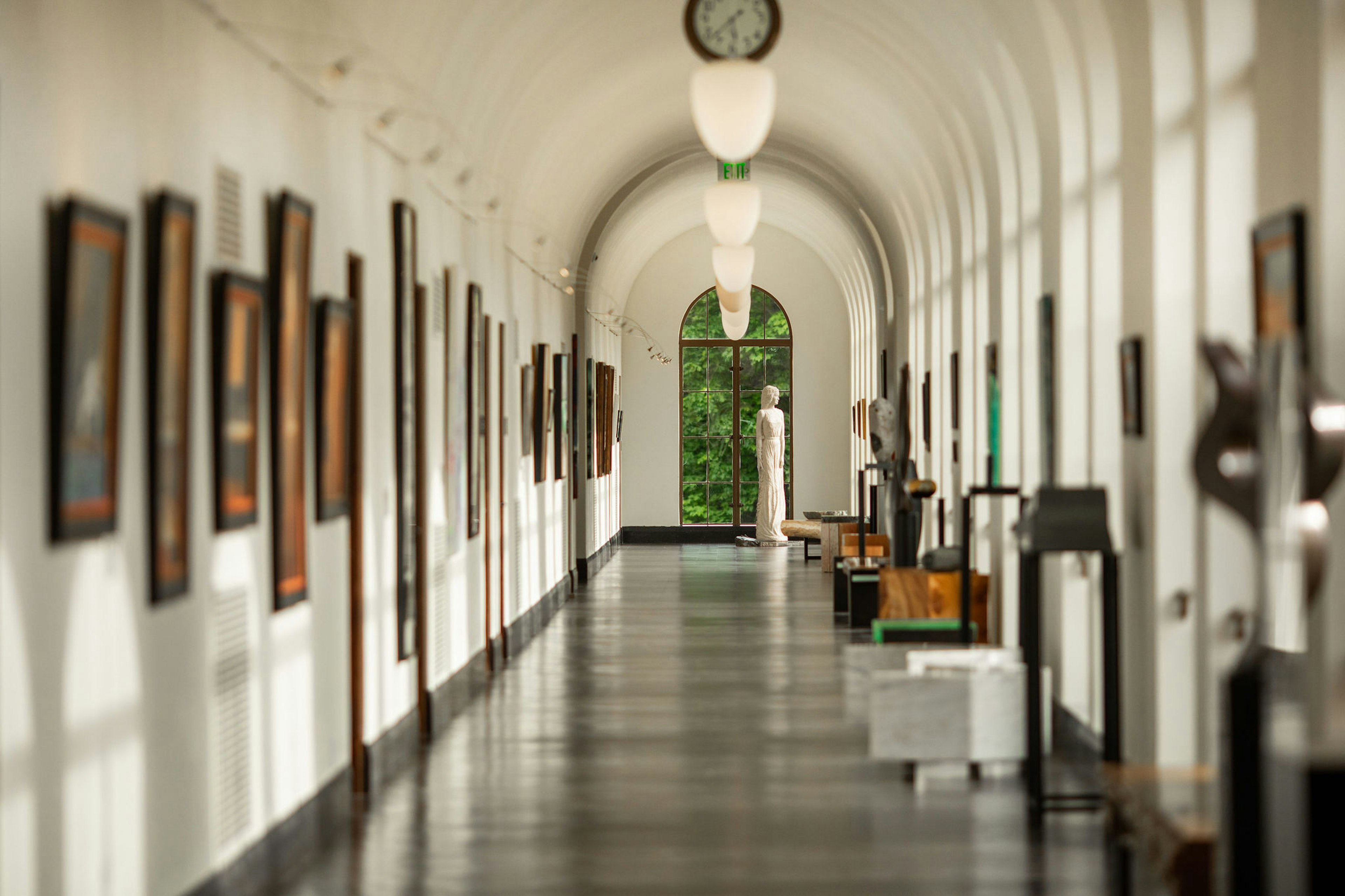 A hallway at the Lodge at St Edward Park​, Washington State, USA