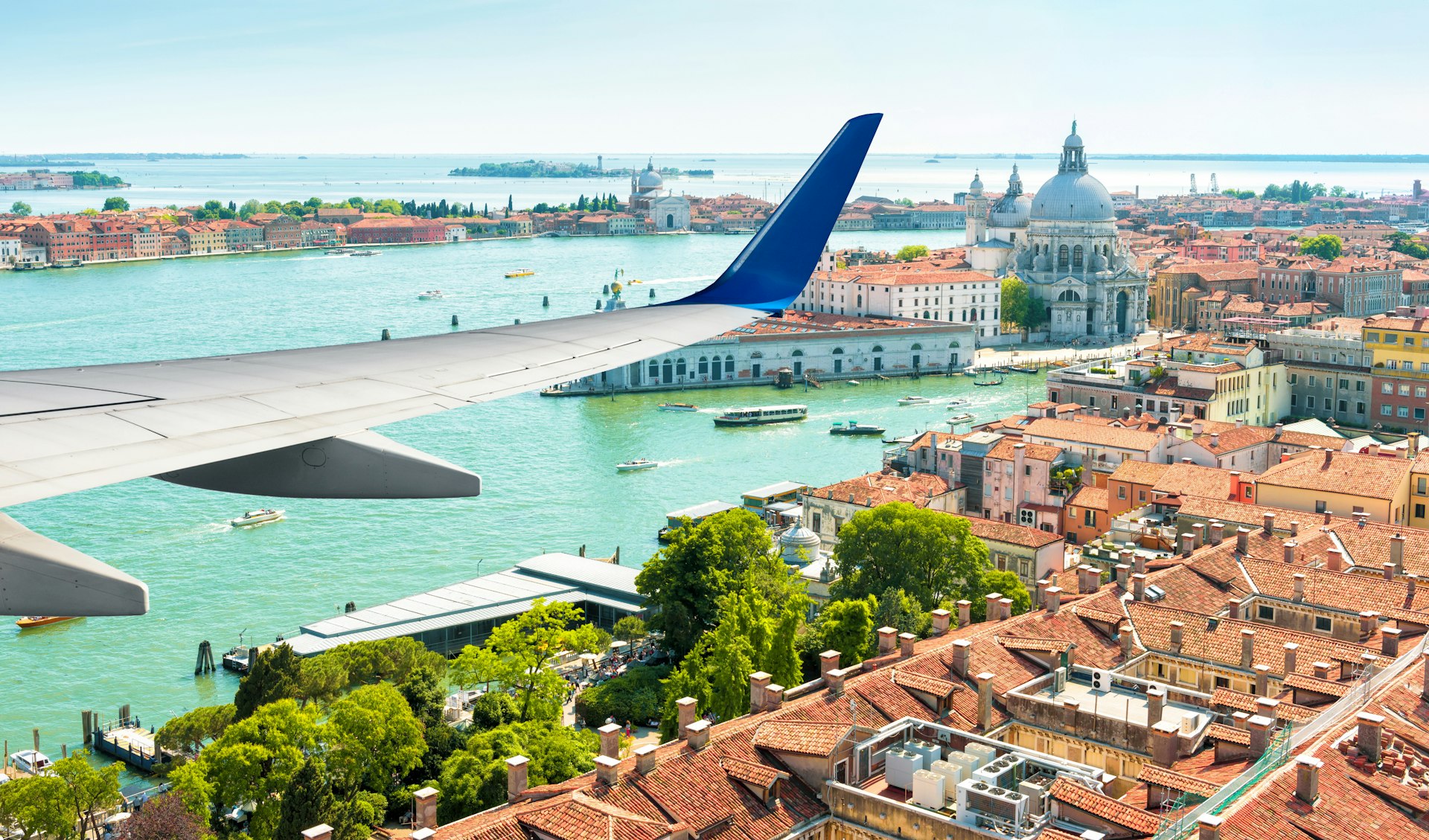 Flying into Venice Airport, Italy