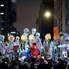 TOPSHOT - People in costumes participate in the annual Village Halloween parade on Sixth Avenue on October 31, 2019 in New York. (Photo by Johannes EISELE / AFP) (Photo by JOHANNES EISELE/AFP via Getty Images)
1179236070
Horizontal, HALLOWEEN, Human Interest, New York