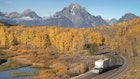 U.S. Highway 191, John D. Rockefeller Jr. Parkway, along Oxbow Bend of the Snake River in fall color, Grand Teton National Park Wyoming
1371575159