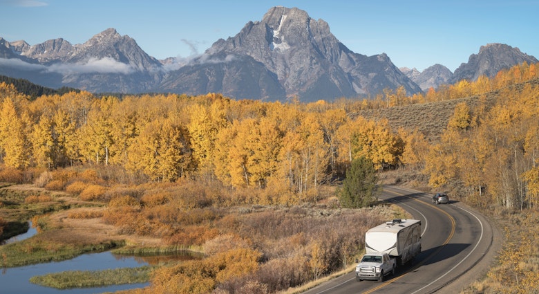 U.S. Highway 191, John D. Rockefeller Jr. Parkway, along Oxbow Bend of the Snake River in fall color, Grand Teton National Park Wyoming
1371575159