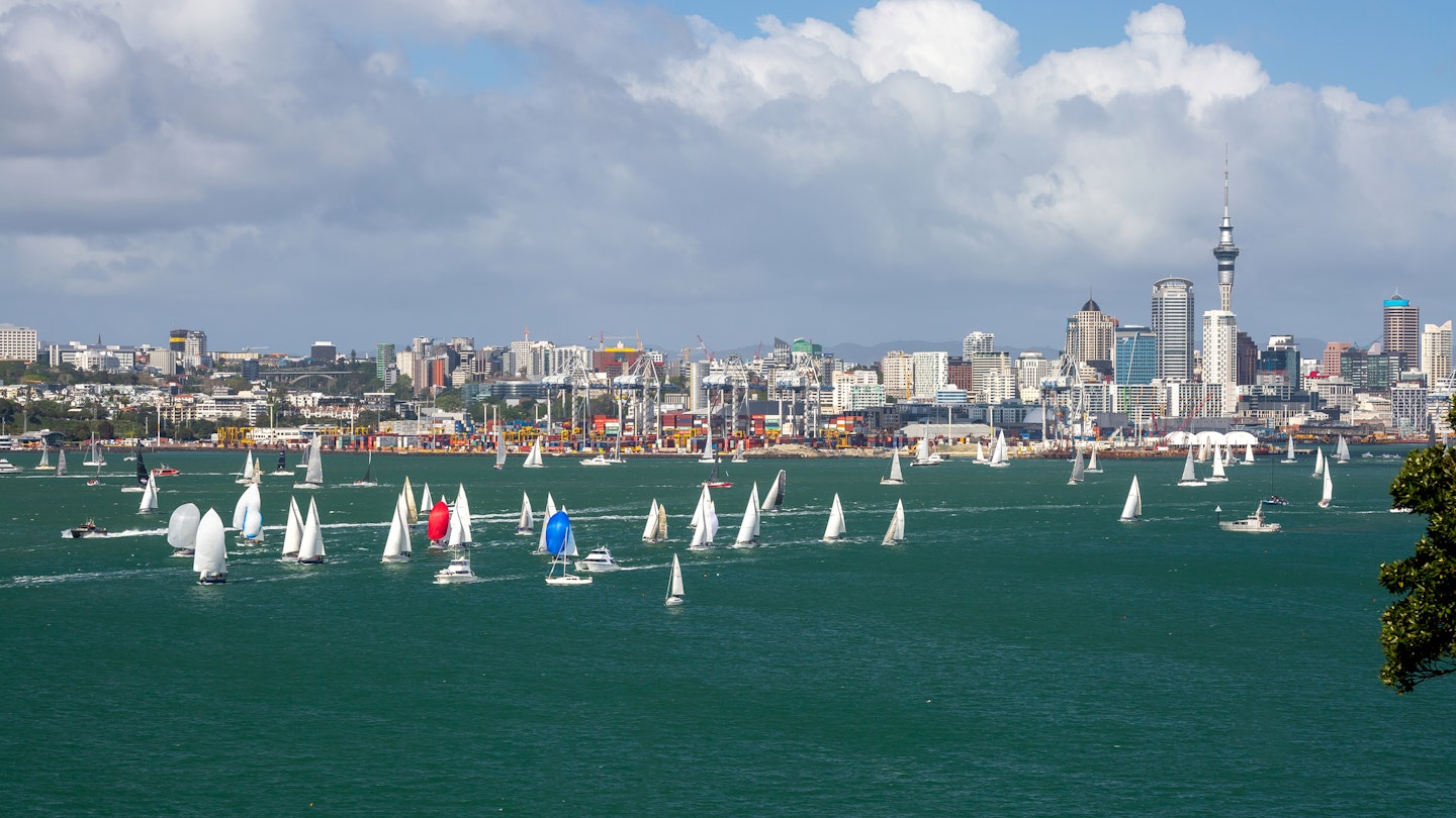 Waitemata Harbour and sea port in Auckland, New Zealand
1693365603