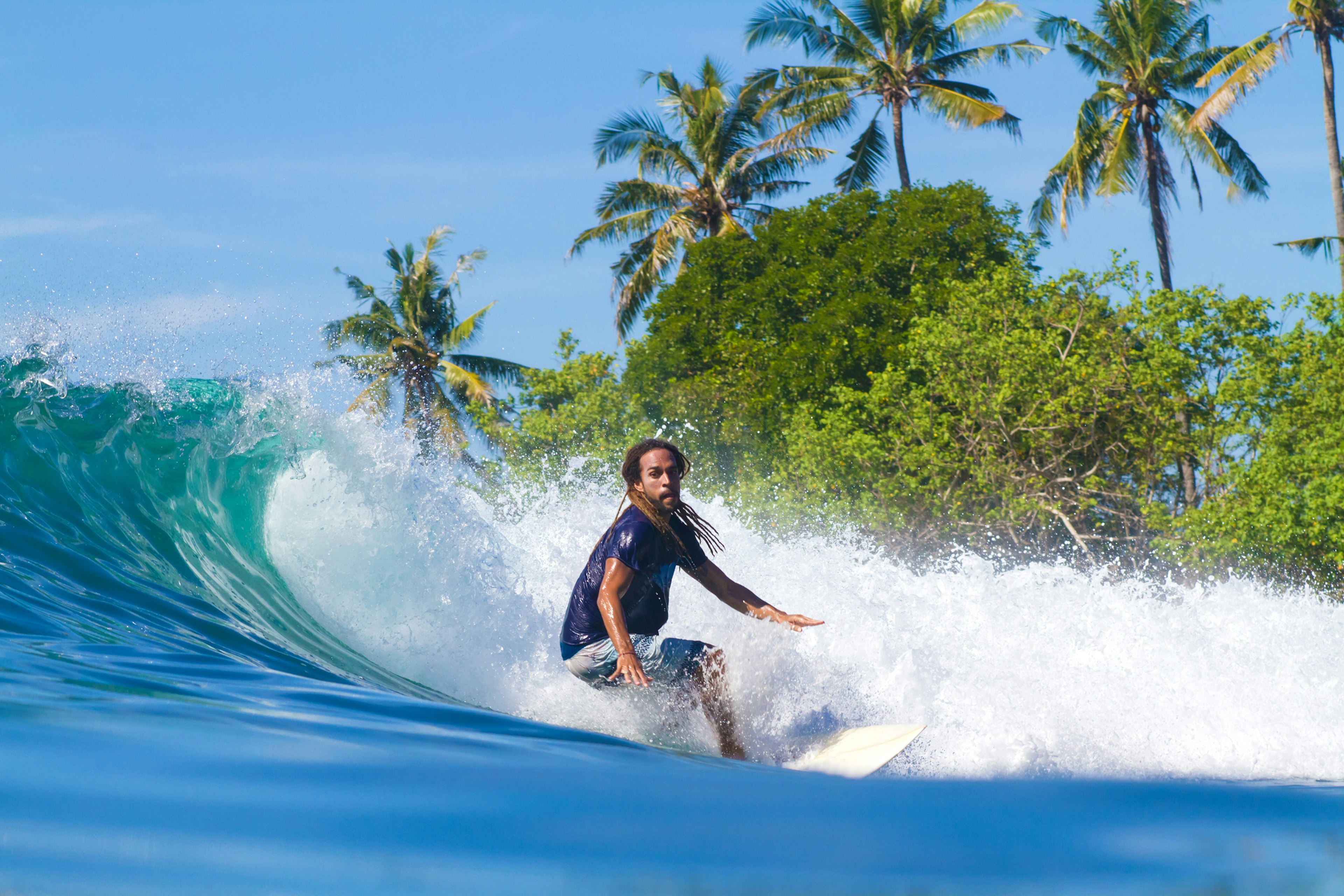 The surf is always up on the beautiful island of Bali. Getty Images