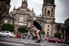 Riding icycles in front of Mexico City Cathedral, playfull and fun bicycle riders in front of this Mexico City landmark.
502857902