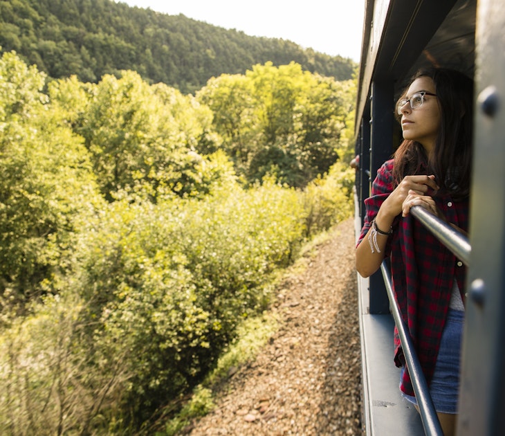 The attractive 15-years-old teenager girl enjoy the train ride through the scenic landscapes. Pennsylvania, Poconos region, USA.
854623414
700058554, creativecontentbrief