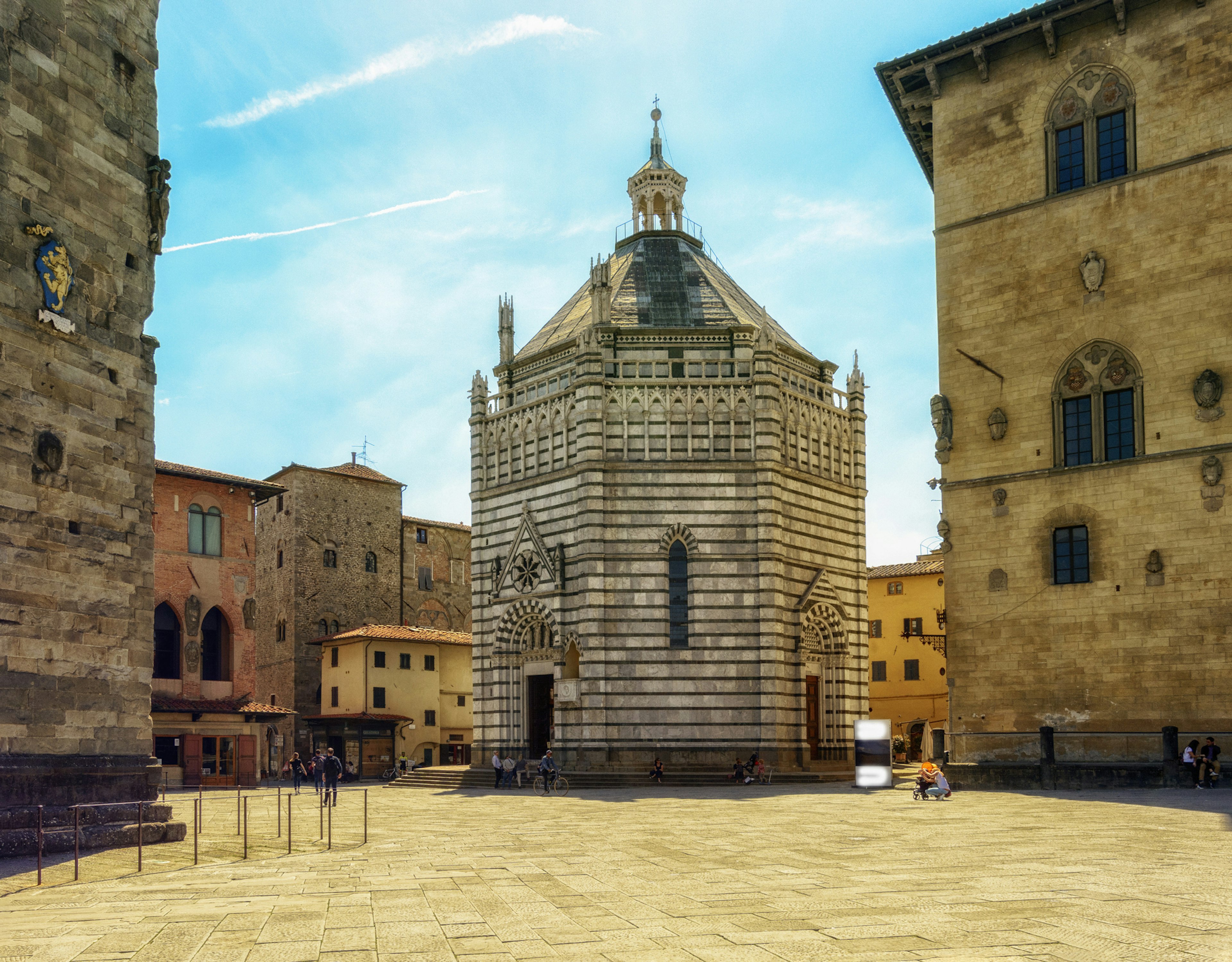 A 14th-century building in a town square