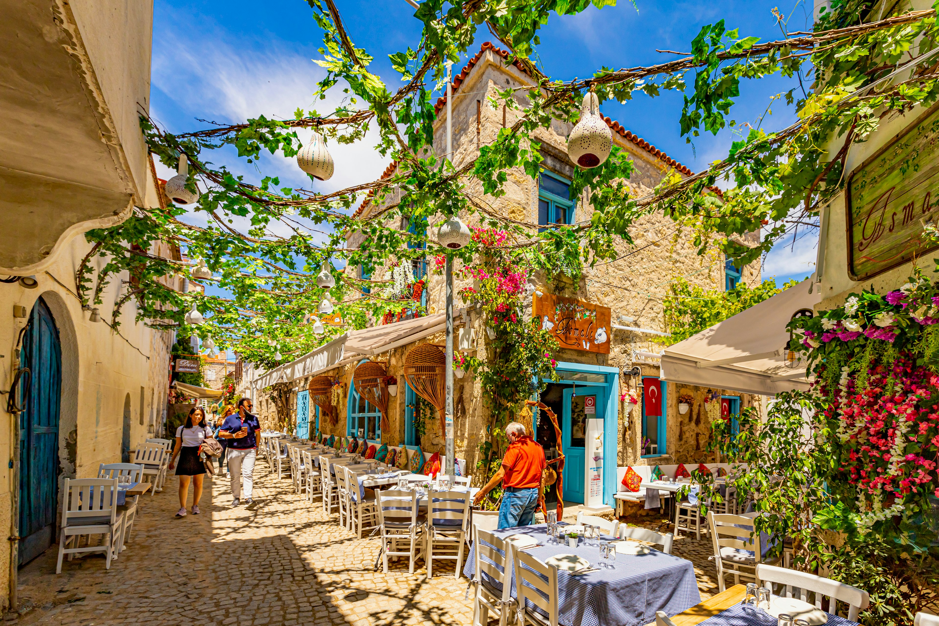 Alacati street view, Turkey