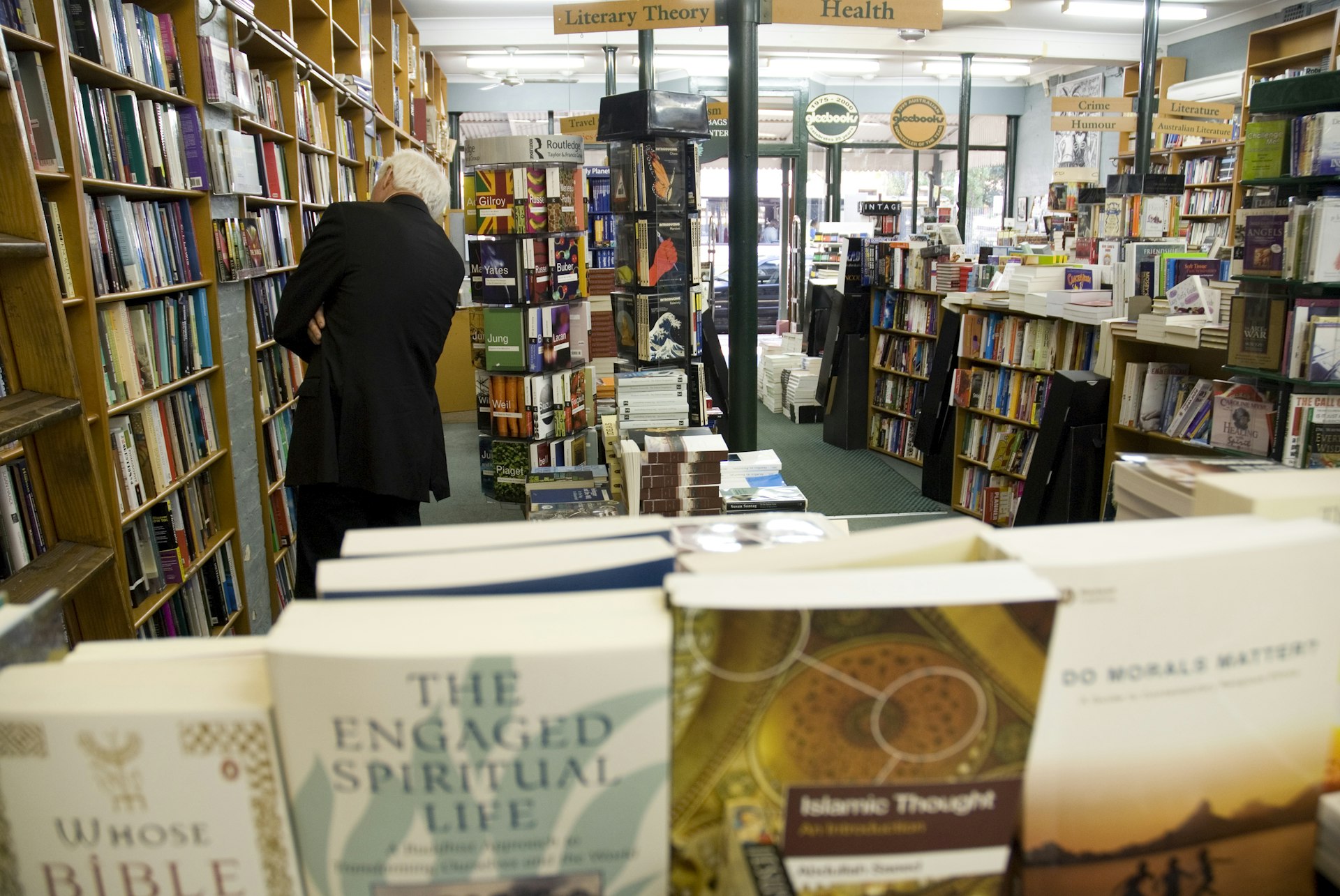 interior of Glebe Books bookshop in Sydney 