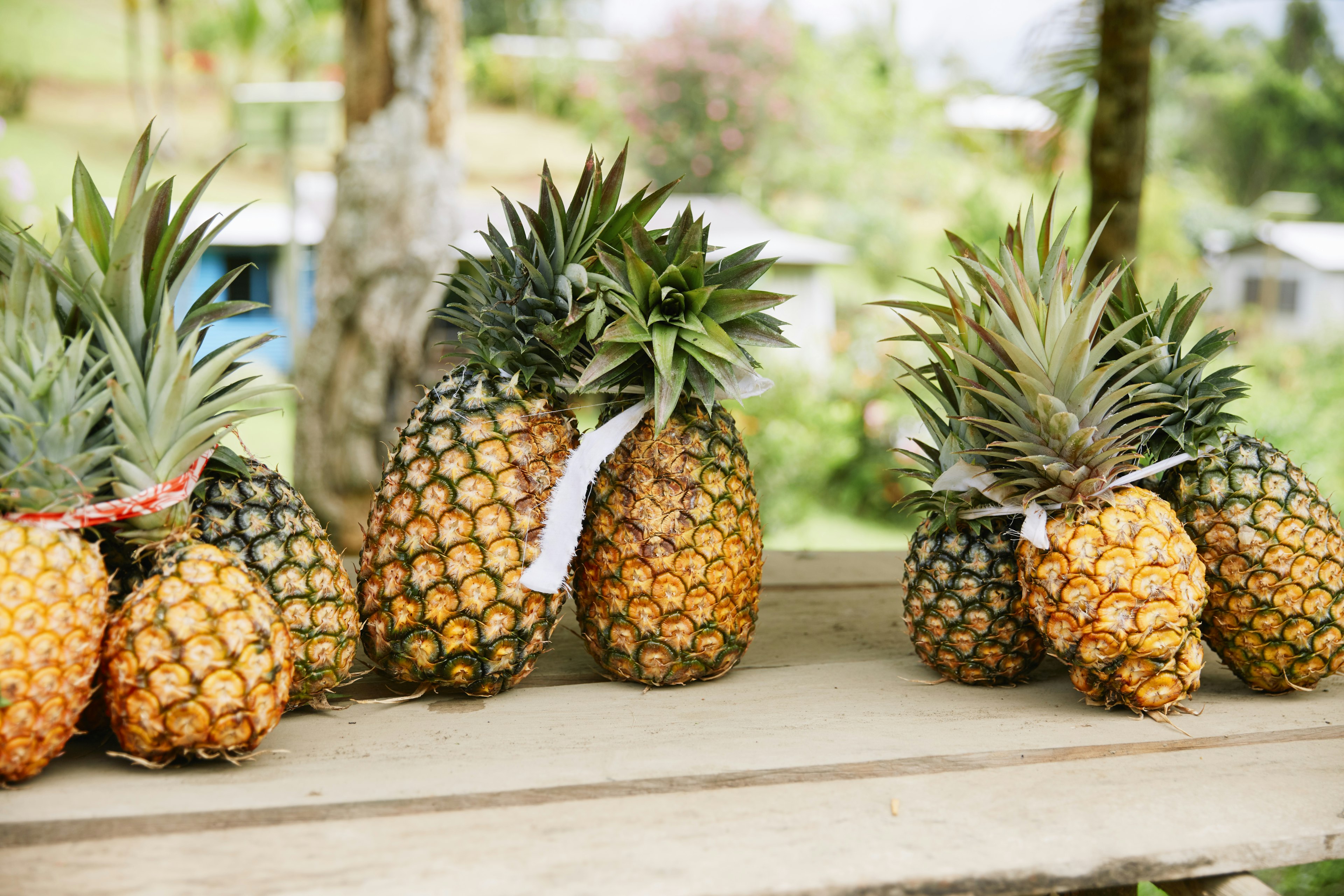 Pineapples at a roadside stall, Savusavu, Fiji