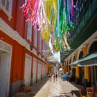 Lima, Peru - March 10, 2019: Colorful buildings and street art at the Callao Monumental ; Shutterstock ID 1424973962; your: Claire Naylor; gl: 65050; netsuite: Online editorial ; full: Best museums Lima