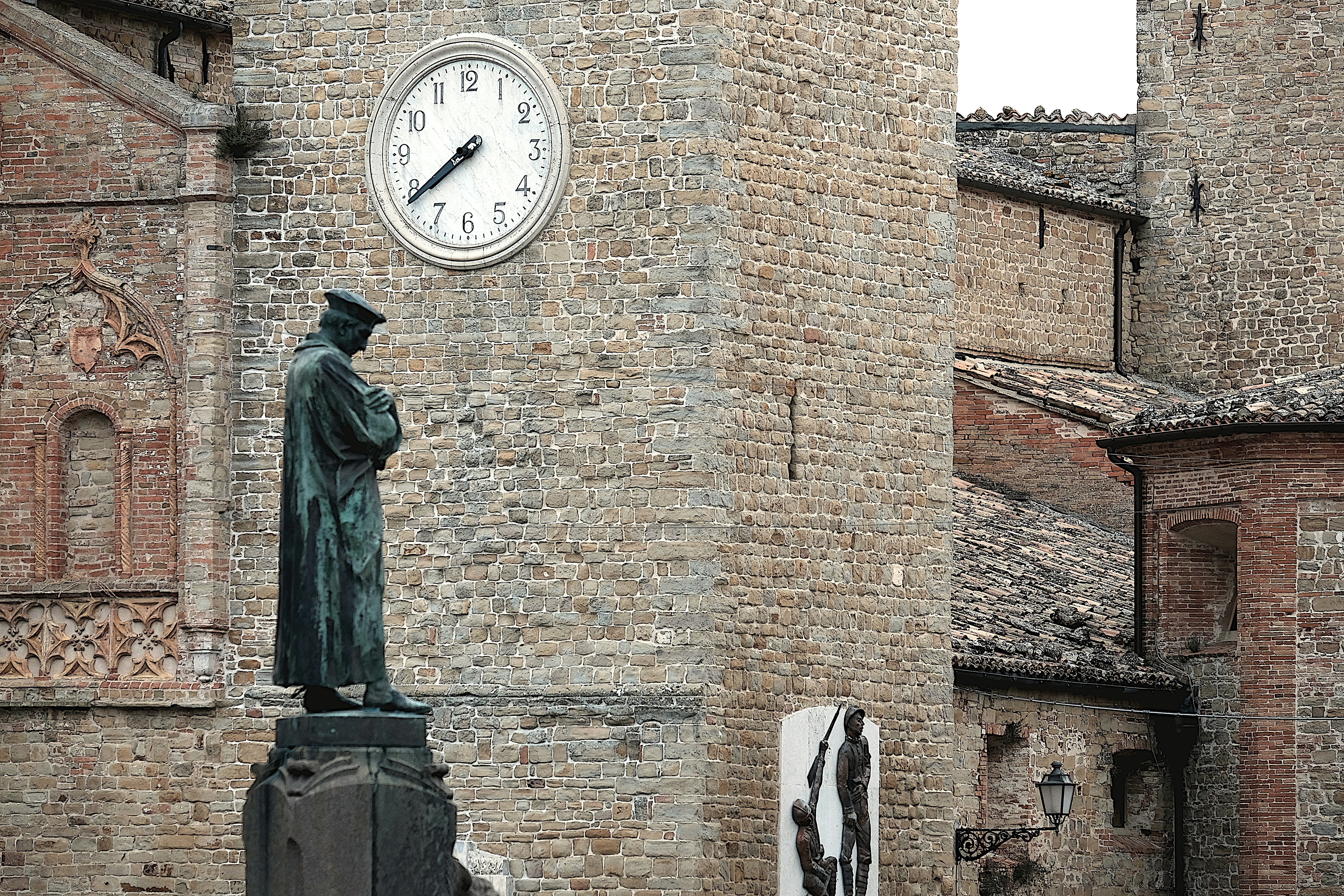 View of Piazza Alberico Gentili, San Ginesio, Le Marche, Italy 