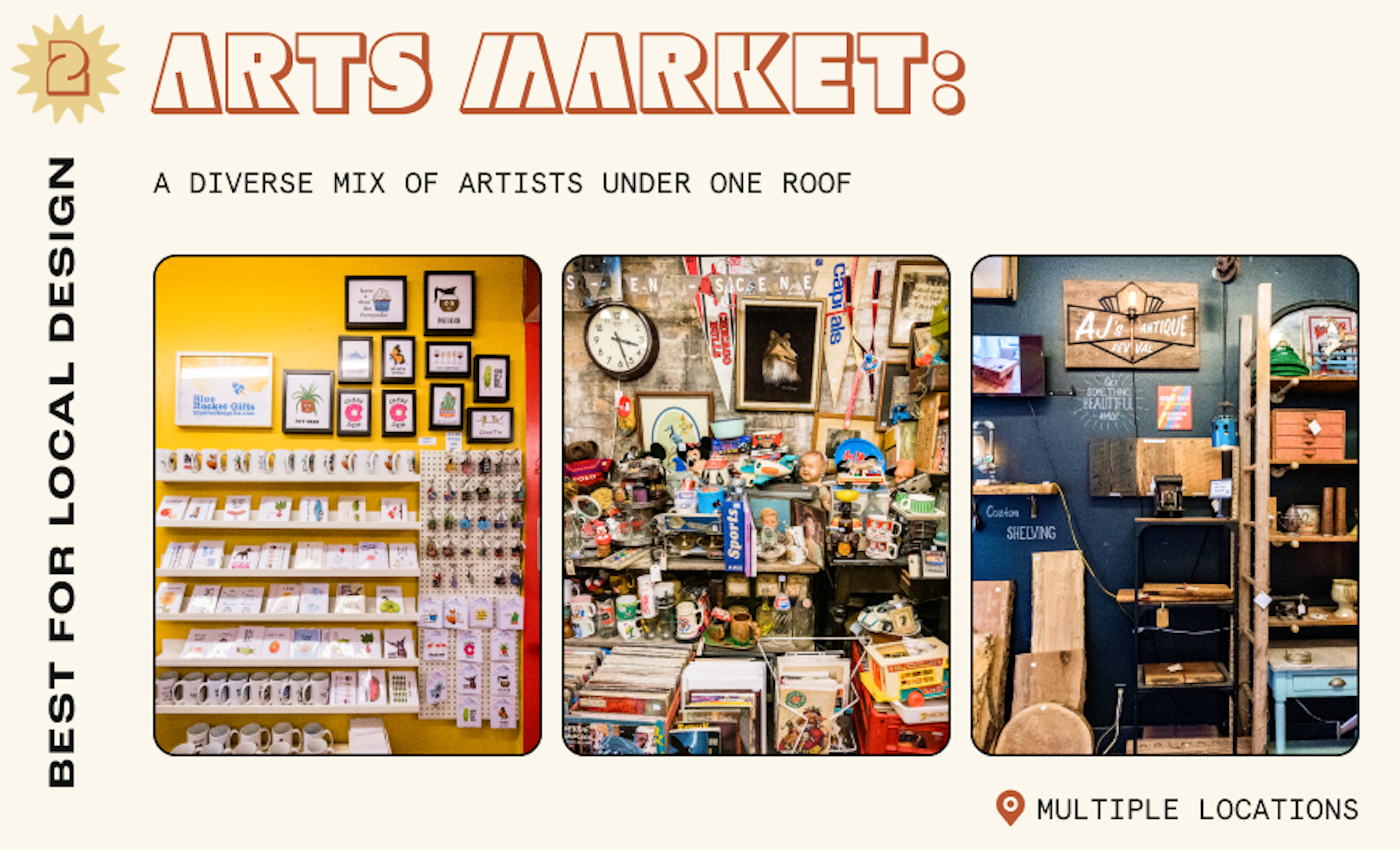 Locally-produced crafts, clothes and produce on display in Art Market, Toronto